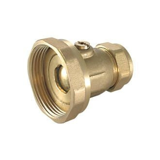 Pump ball valve brass side view