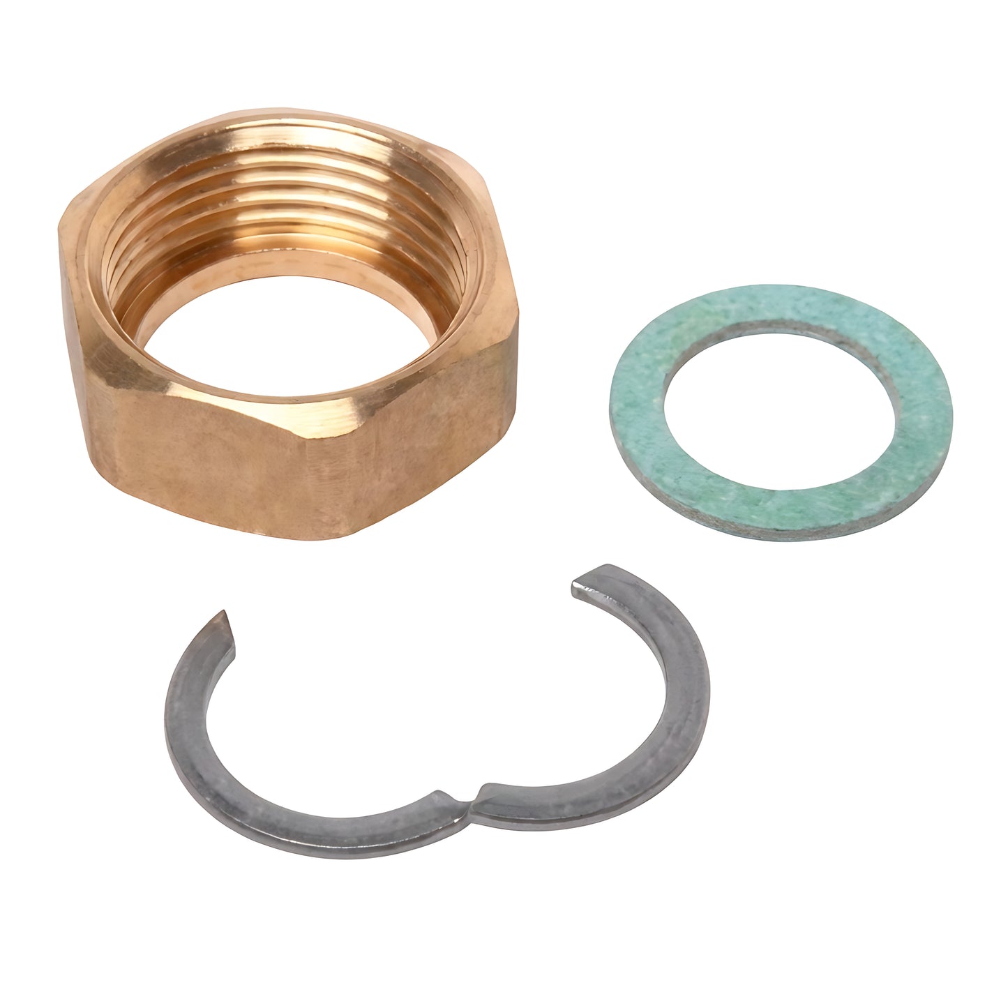 Backnut circlip and washer