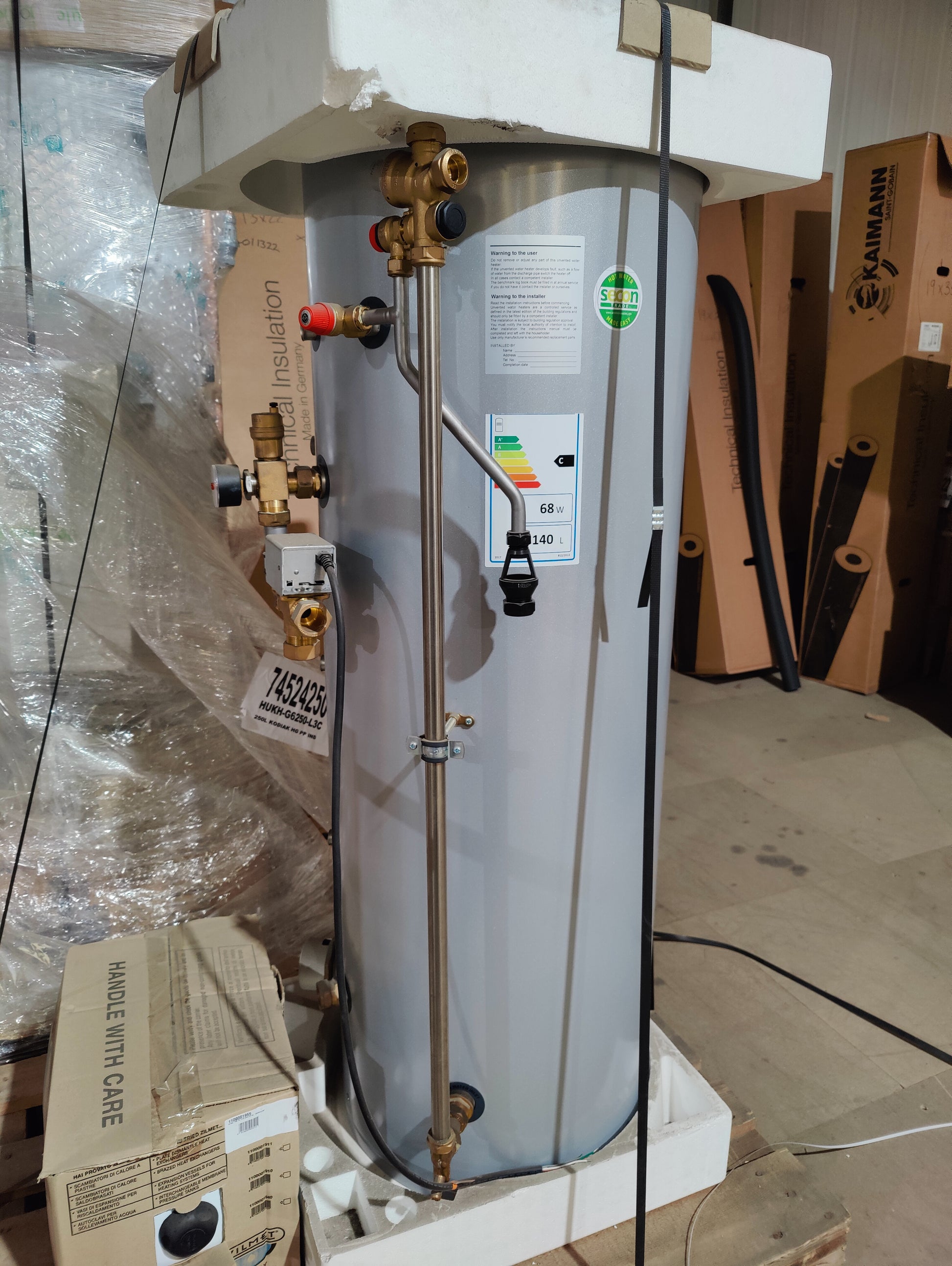 Joule Hot Water Systems UK Ltd Secon Trade Pre-Plumbed HP Cylinder Slim 150L