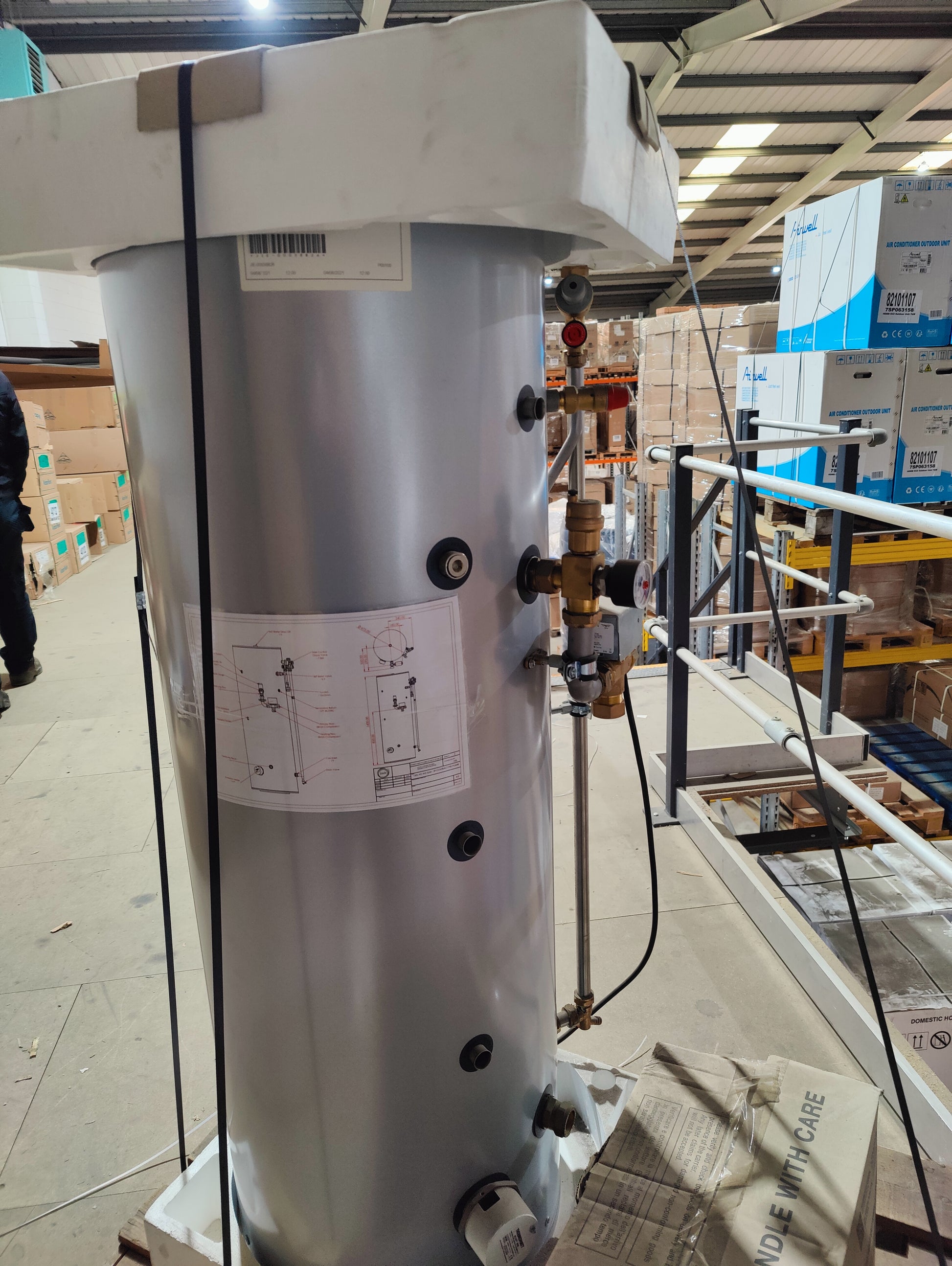 Joule Hot Water Systems UK Ltd Secon Trade Pre-Plumbed HP Cylinder Slim 150L