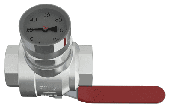 Filter Ball Valve 488 with Thermometer