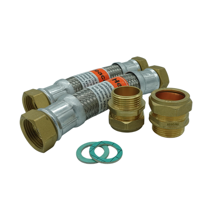 Heacoflex Flexible Hoses 6200 F x F - Straight Pair for heat pump