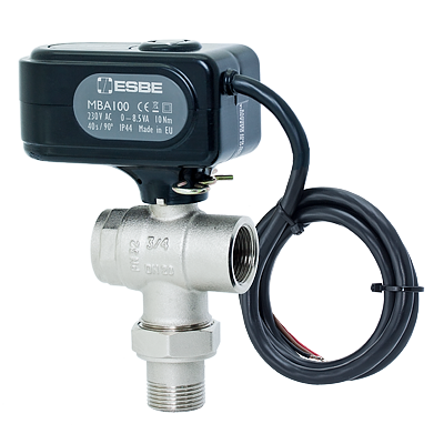 ESBE MBA135 3-Way Diverting Ball Valve Female BSP & Male BSP adaptor