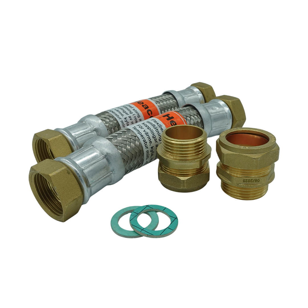 Heacoflex Flexible Hoses 6200 F x F - Straight Pair for heat pump