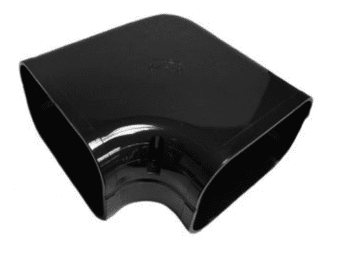 ASHP Trunking Flat Bend 140mm Black