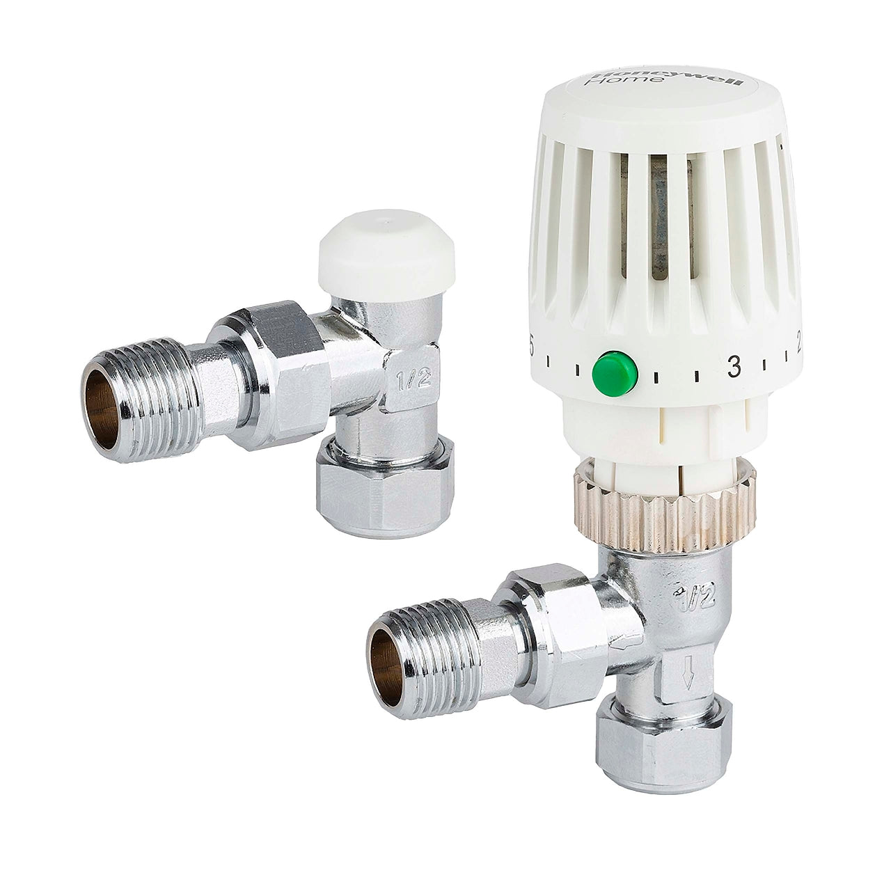 Honeywell Home Radiator 15mm Angled TRV & LS PACK