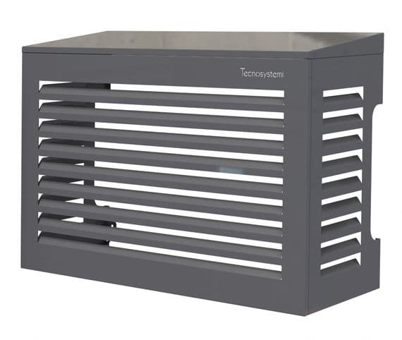 Tecnosystemi Group ASHP Anti Intrusion Cage Grey Slope Roof