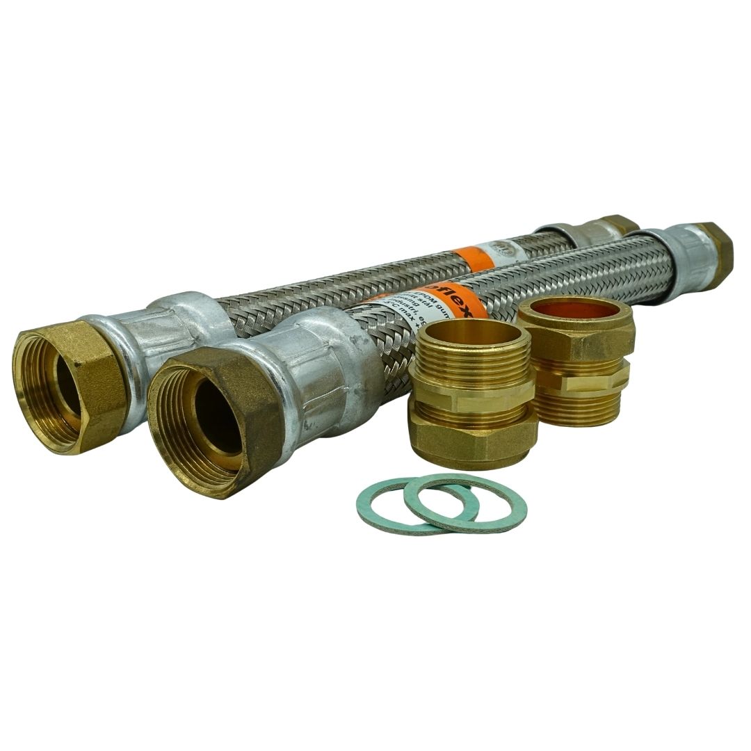 Secon Renewables Heacoflex Flexible Hoses 6210 1¼"x1"¼ - Straight Pair for Heat Pump
