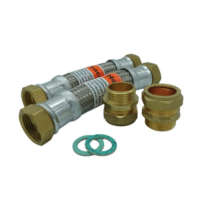 Heacoflex Flexible Hoses 6200 F x F - Straight Pair for heat pump