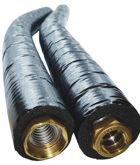 Secon Insulated 1M Flexible Straight Hoses (pair)