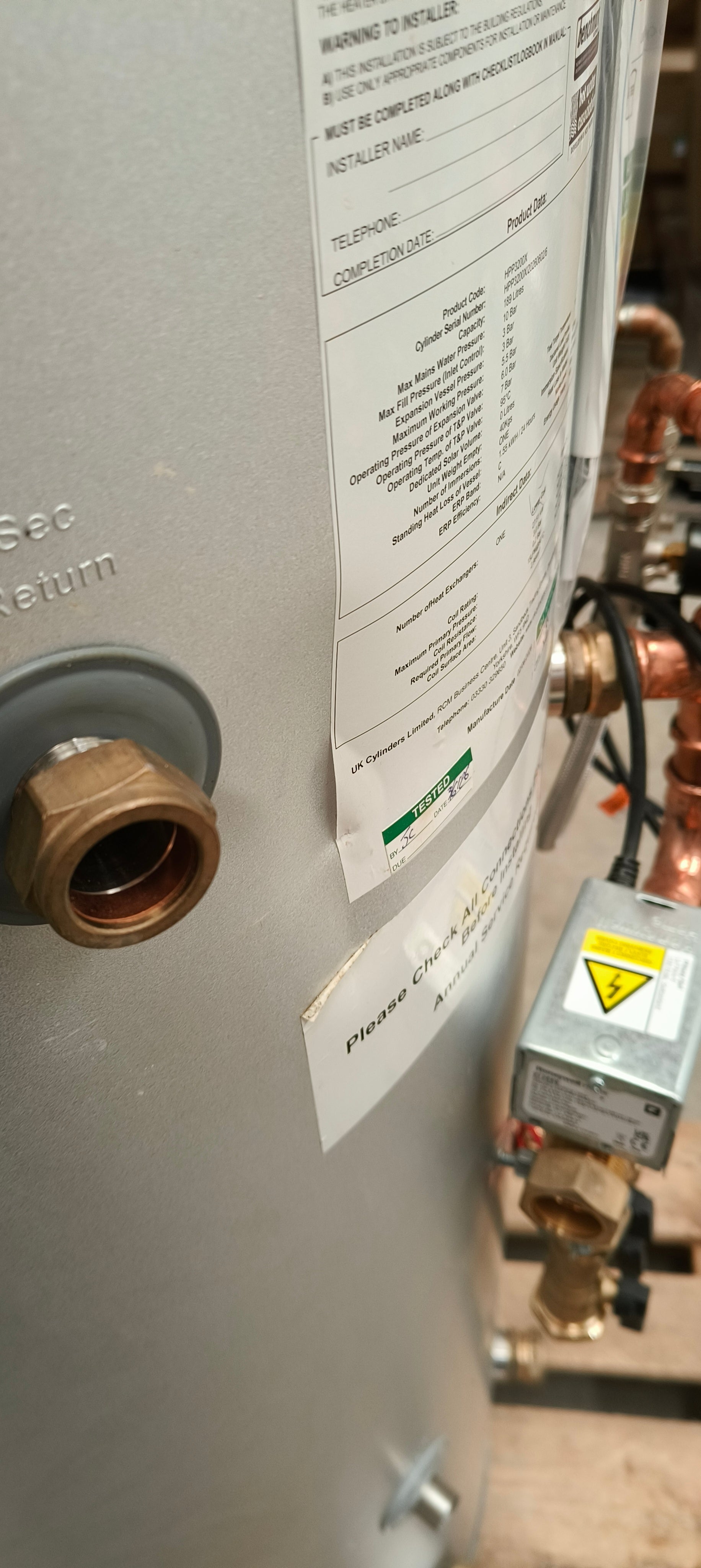UK Cylinders Ltd Secon Trade HG 200L PP No Primary Pump - CLEARANCE